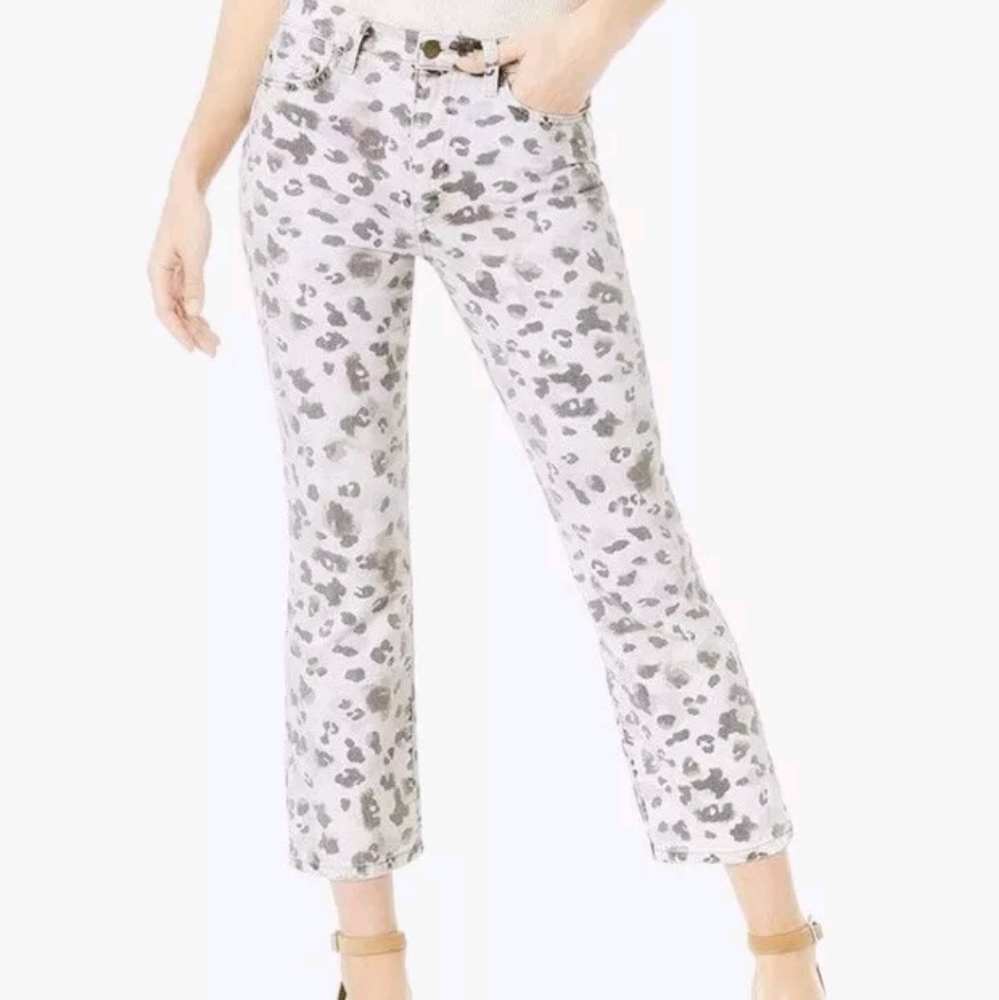 NWT Women's Joe's Jeans The Callie High Rise Cropped Boot Size 32 Leopard Print